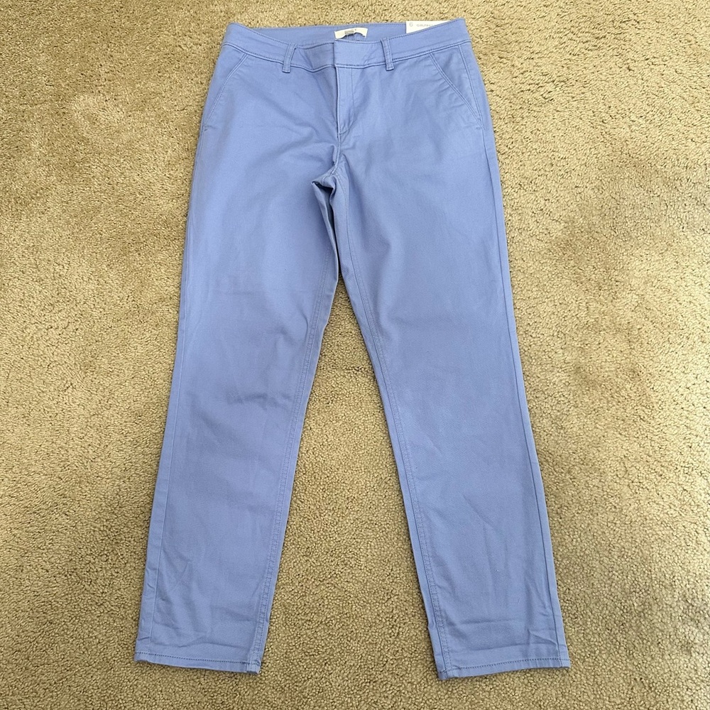 Ann Taylor LOFT Marisa Girlfriend Chinos Pants in Size 6 Lavender/Indigo NWT